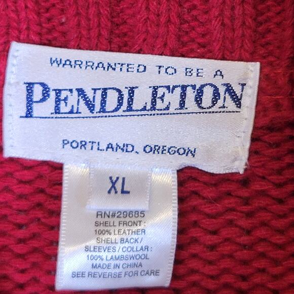 Vintage RARE 90s Pendleton Wool Suede Jacket Aztec Southwest Size XL - Picture 4 of 4